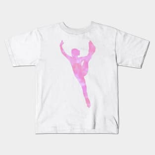 Pink Figure Skater Kids T-Shirt